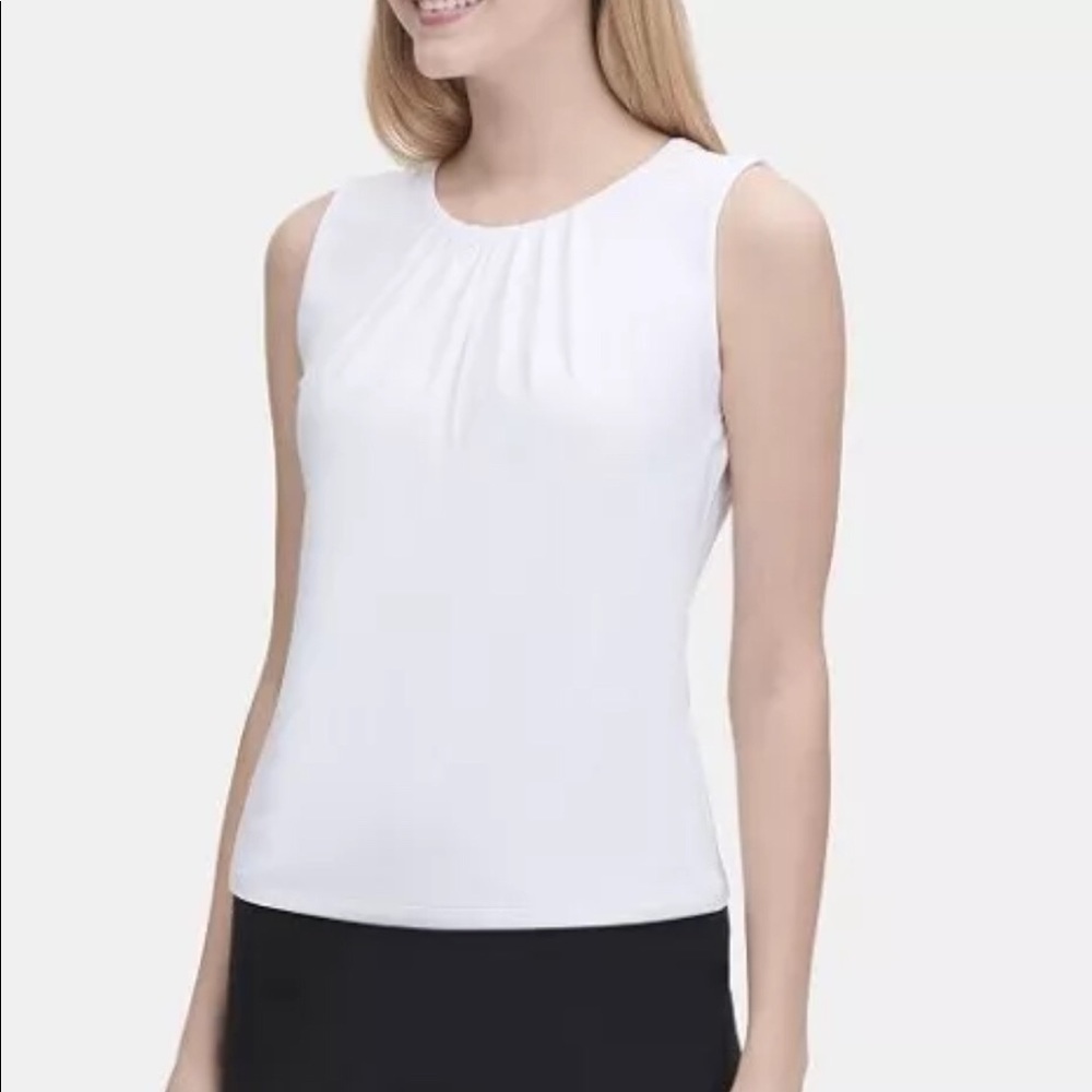 CALVIN KLEIN Petite Suit White Blouse  14P